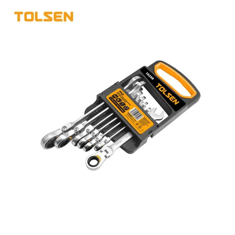 Tolsen Spanner Set Gear Flexible Combination 7pce